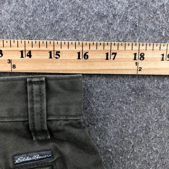 Eddie Bauer Shorts Mens 32 Green Chino Flat Front Casual Summer 11 Inseam - Picture 9 of 10